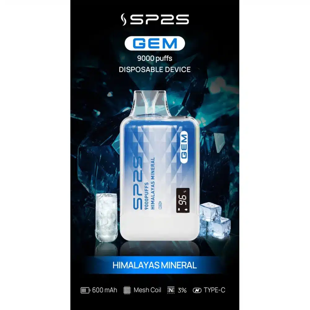SP2S GEM9000口拋棄式電子煙｜高清顯示屏｜持久煙感｜精緻設計